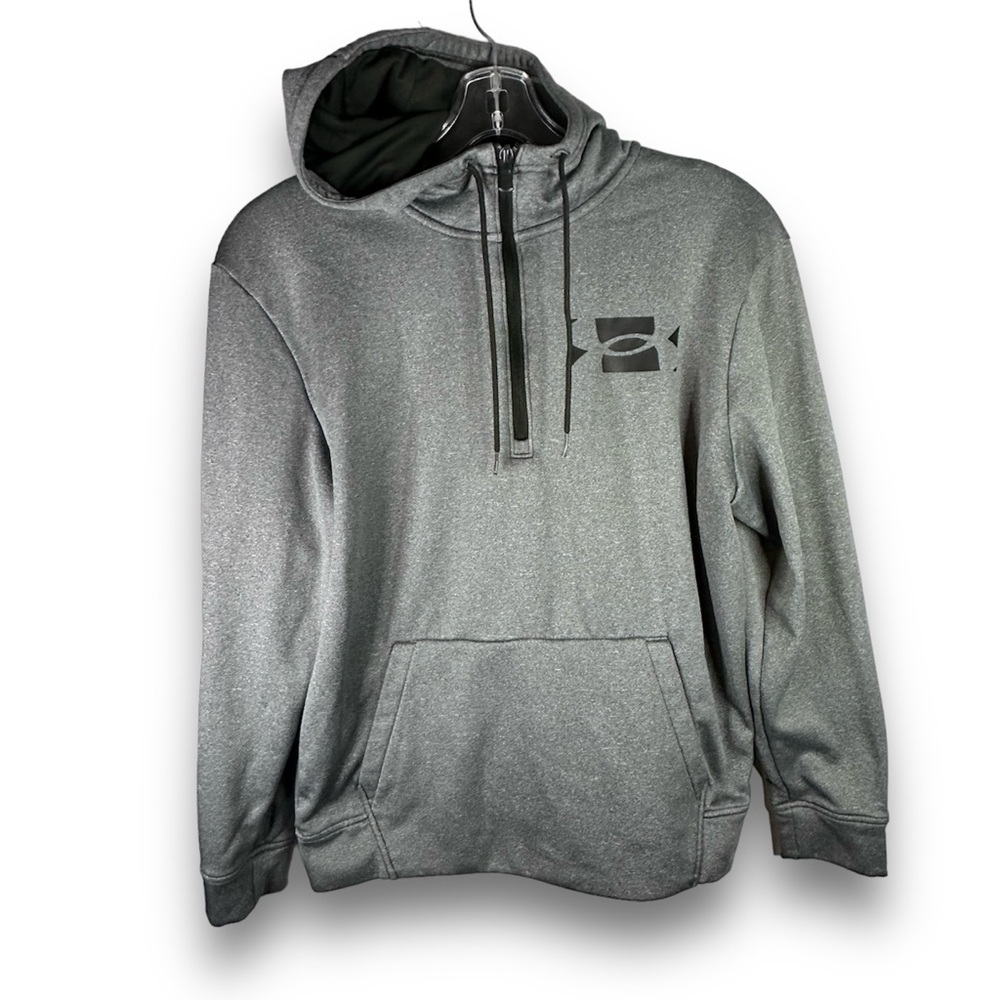 Under Armour Gray Hoodie - Size Medium, Loose Fit